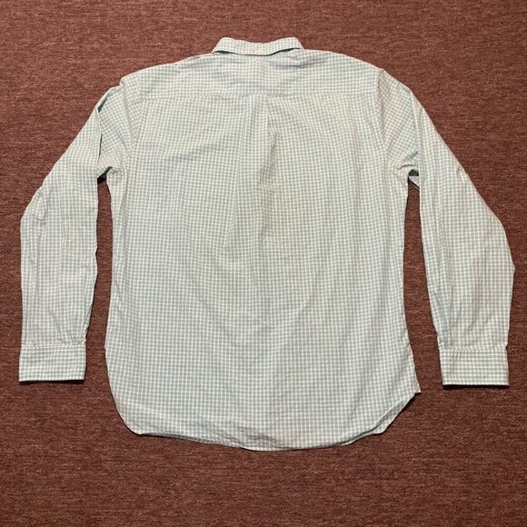 Brooks Brothers Red Fleece Gingham Shirt XL Blue Plaid Cotton Button Down - Picture 2 of 10